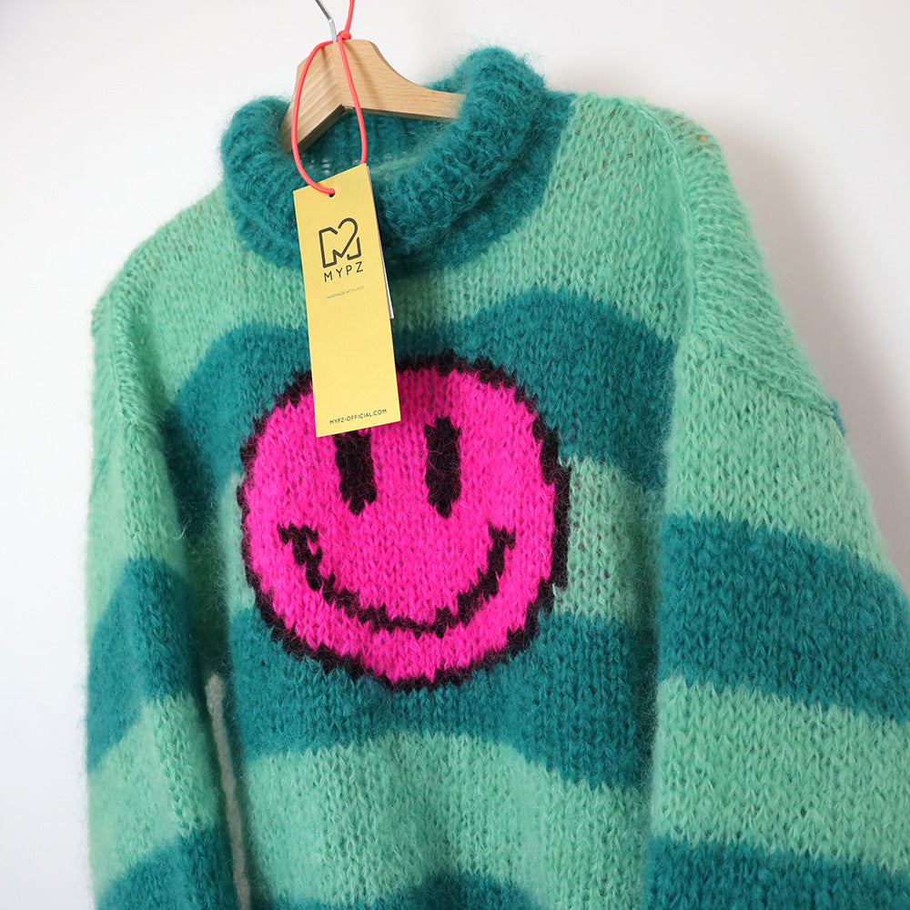 Breipakket – MYPZ light mohair trui Smiley Green No8 (ENG-NL)