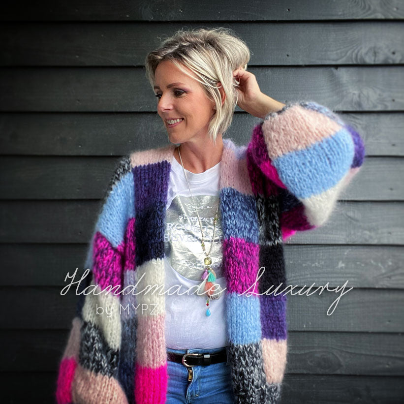 MYPZ mohair patchwork cardigan no9