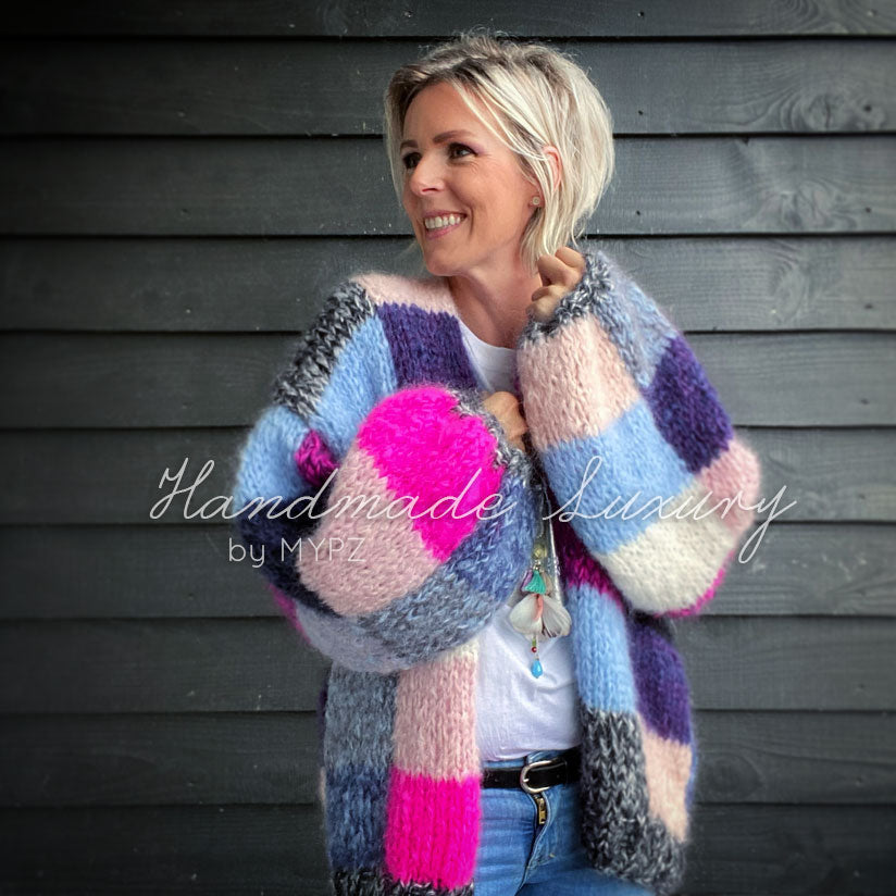 MYPZ mohair patchwork cardigan no9