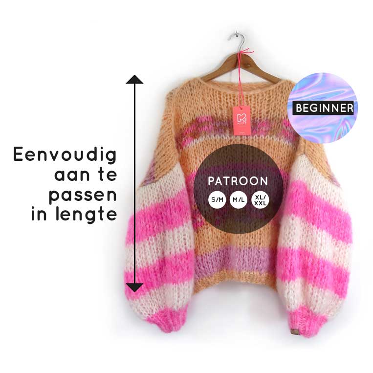 Breipakket - MYPZ Basic Chunky Trui Soft Love - Beginner (ENG-NL)