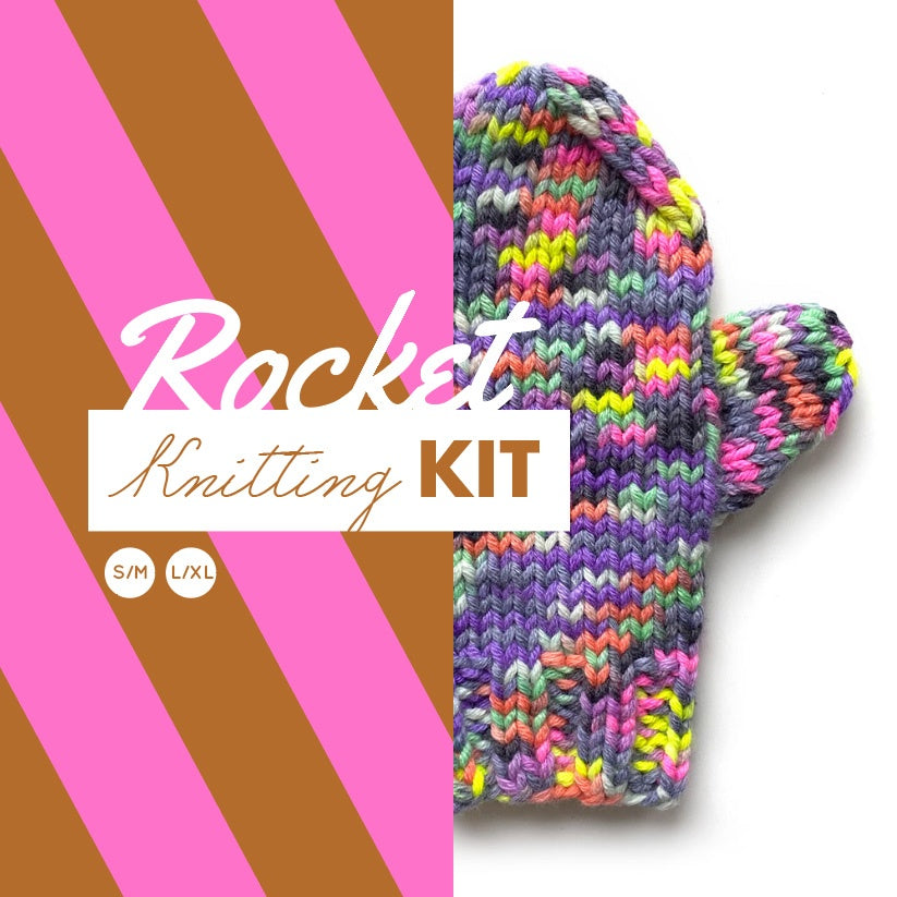 Rocket Mittens knitting kit MYPZ