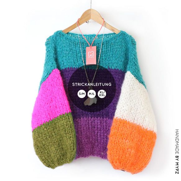 Breipatroon – MYPZ basic chunky mohair trui Mila No15 (ENG-NL-DE-FR-ES)