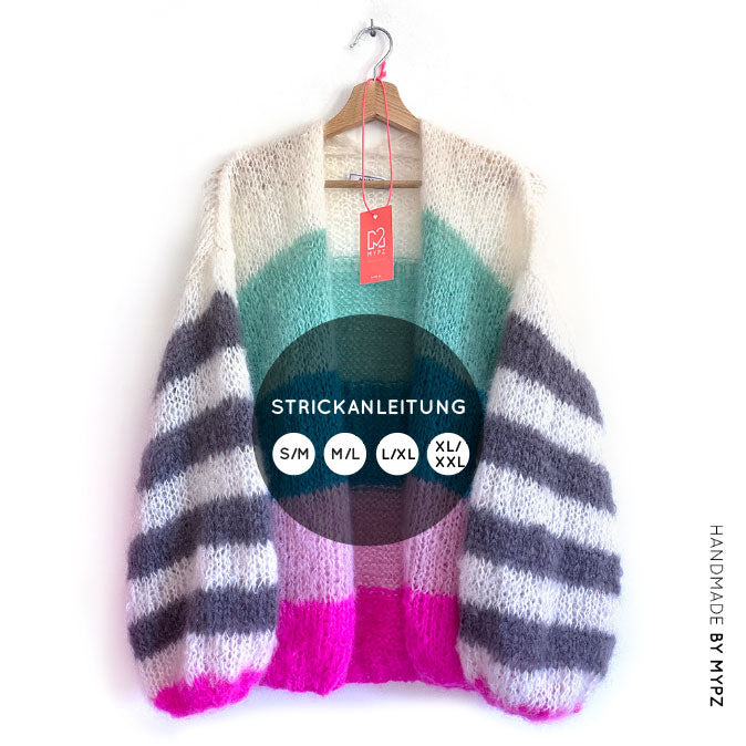 Breipatroon – MYPZ Basic Light Mohair vest Flow No10 (ENG-NL-DE)