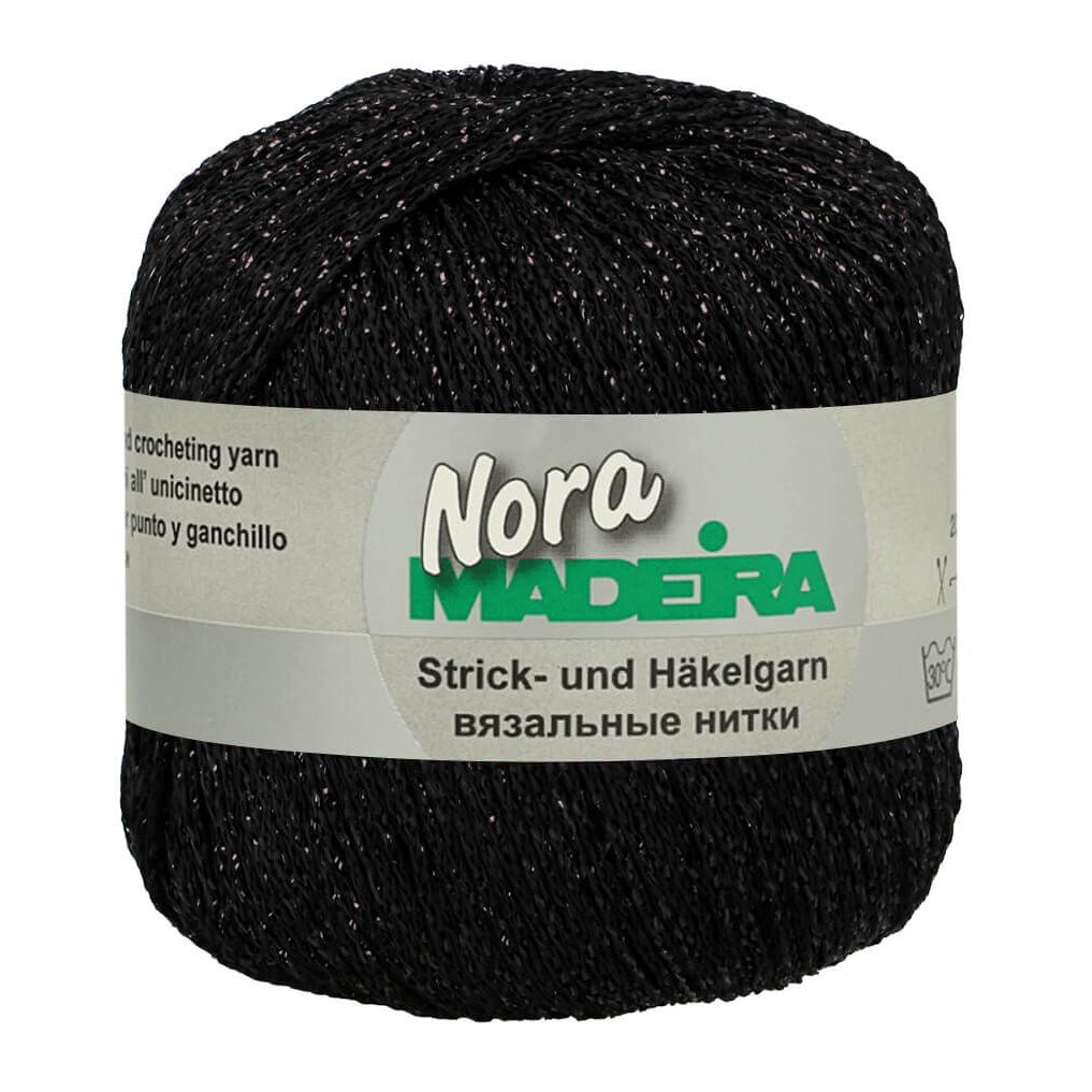 Nora - Glitteryarn Black metallic