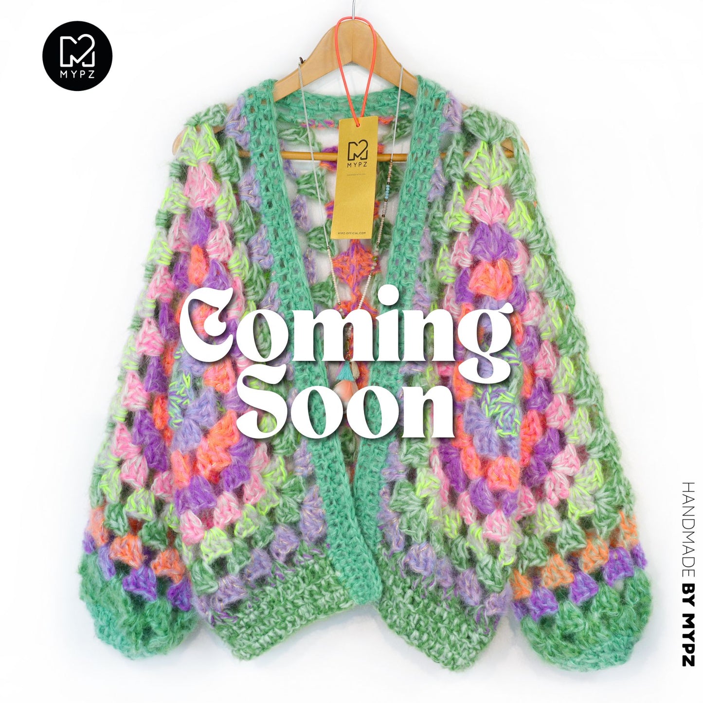 Crochet kit - MYPZ Chunky Hexagon Cardigan Pistachio (ENG-NL-DE)