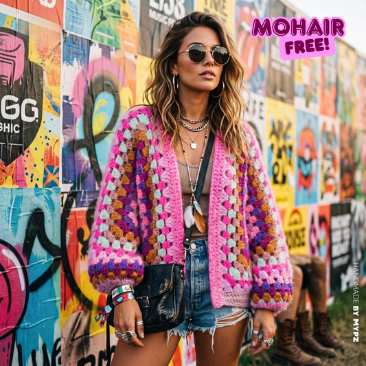 Haakpakket - MYPZ Hexagon Cardigan Violet Pop (ENG-NL-DE)