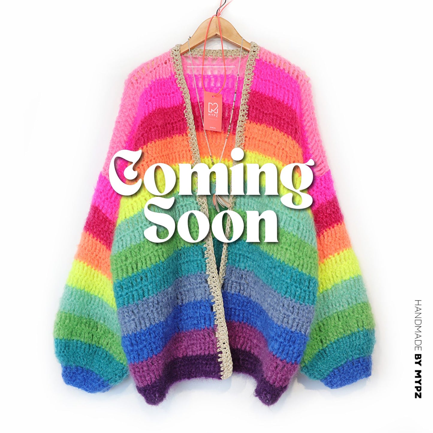 Crochet kit - Chunky Mohair cardigan Bowie (ENG-NL-DE)