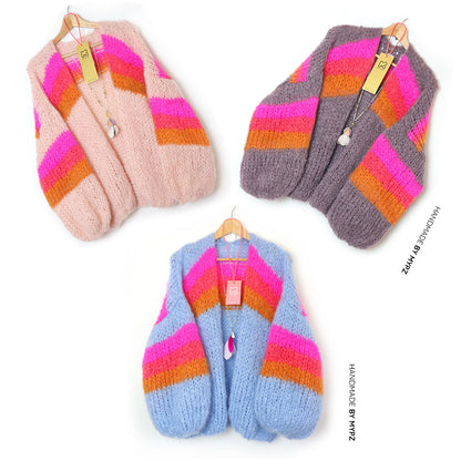 Knitting Kit – MYPZ Chunky Mohair Cardigan Fluffy Cloud No.15 (ENG-NL)