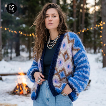 Breipatroon – Chunky Mohair-vest Alpine Breeze nr.12 (ENG-DE-NL-ES-FR-IT-DA-SV-NO)