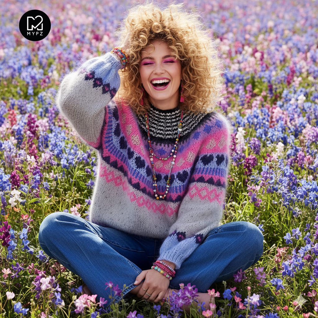 Breipakket – MYPZ top-down trui Blue Heart No6 (ENG-NL-DE)