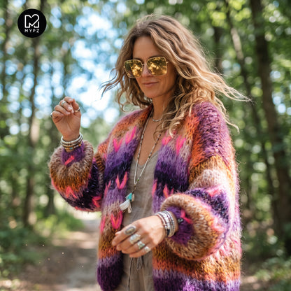 Breipatroon – MYPZ Chunky Mohair Cardigan Boho Firefly No.15 (ENG-NL-DE)