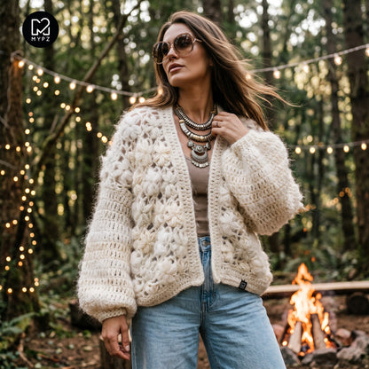 Crochet pattern - MYPZ Short bomber cardigan Wildflower (ENG-DE-NL-ES-FR-IT-DA-SV-NO)