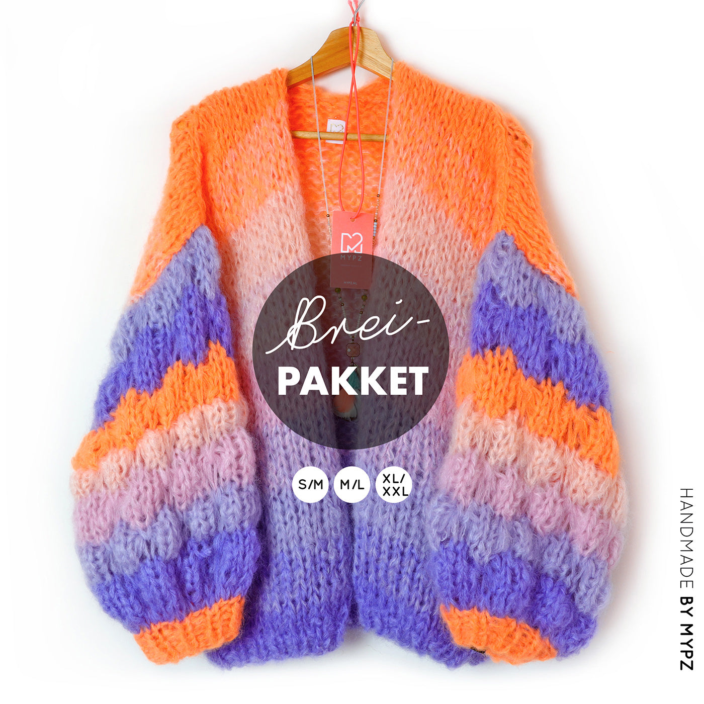 Breipakket – MYPZ Chunky Mohair vest Bubbely No.15 (ENG-NL)
