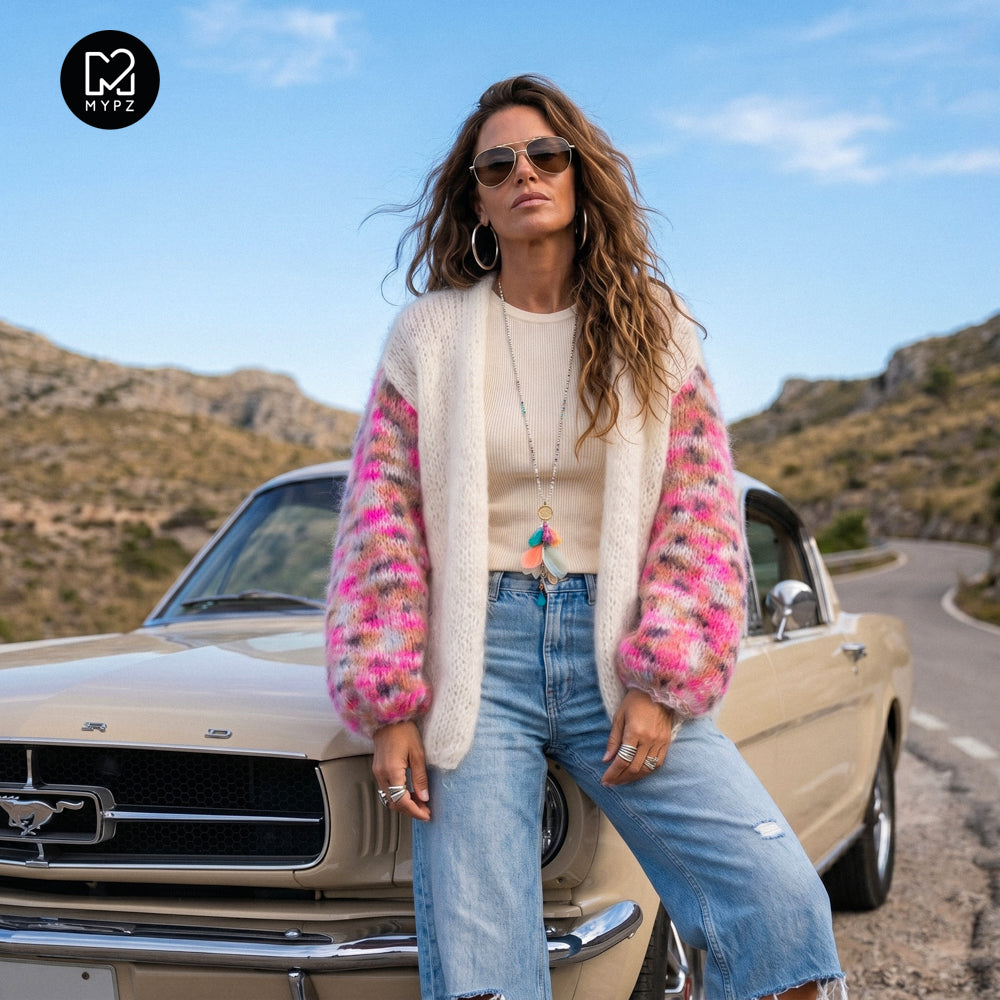 Knitting kit – MYPZ Basic Light Mohair Cardigan Brighter Days No10 (ENG-NL)