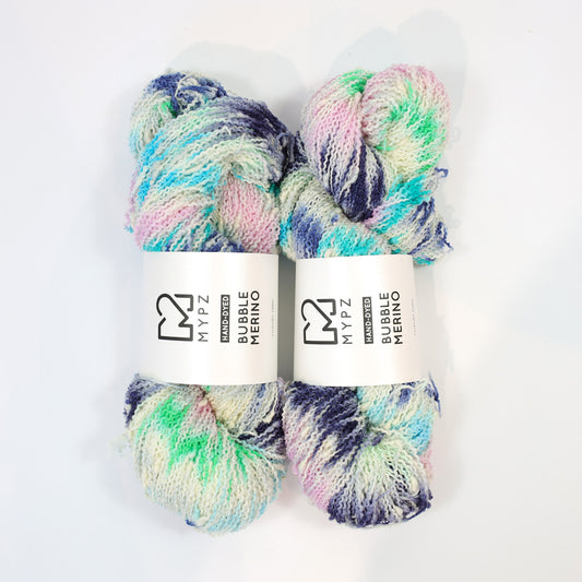 MYPZ Bubble Merino – hand-dyed Blue Lagoon