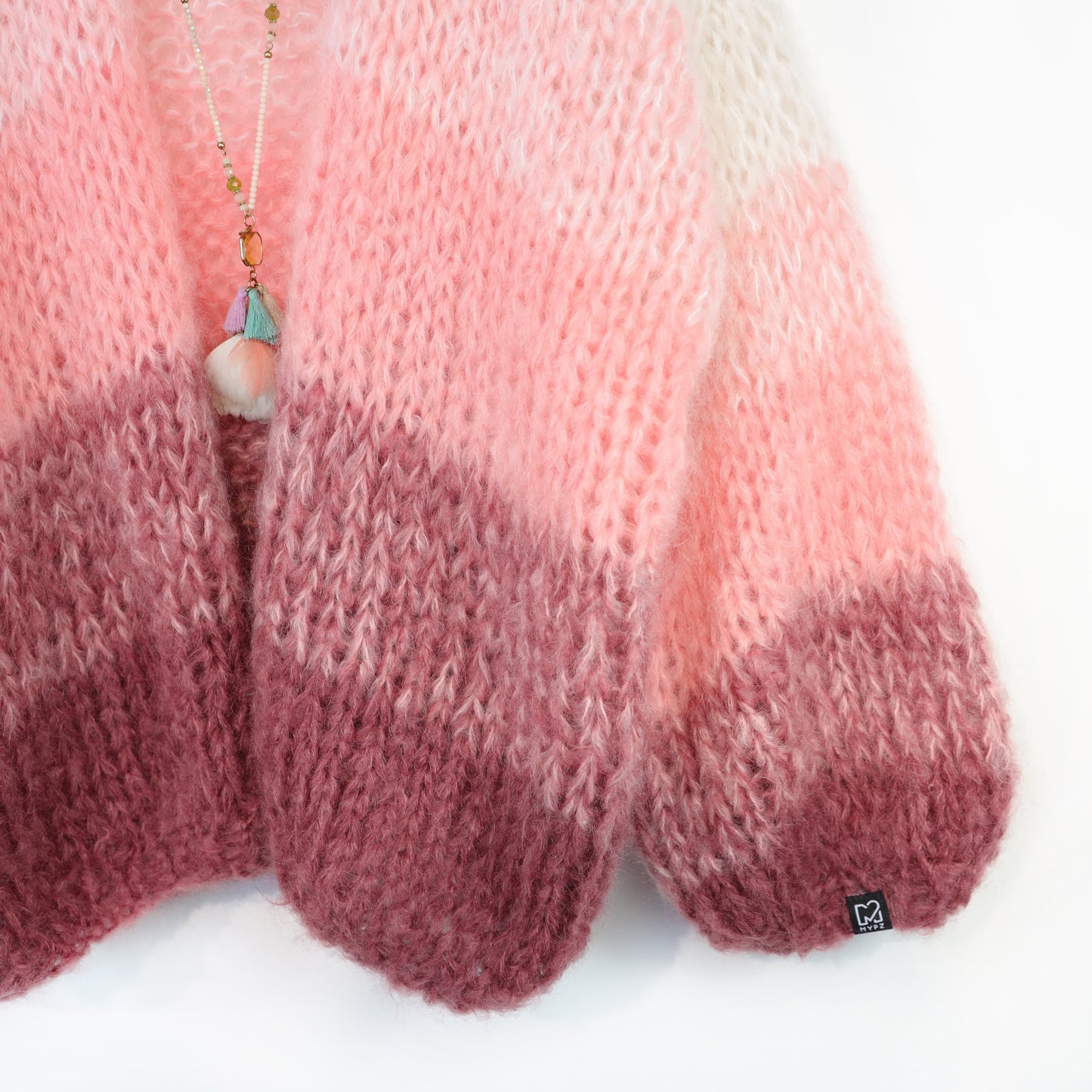 Breipakket– MYPZ Chunky Mohair Cardigan Gradient Melon No 15 (ENG-NL-DE)