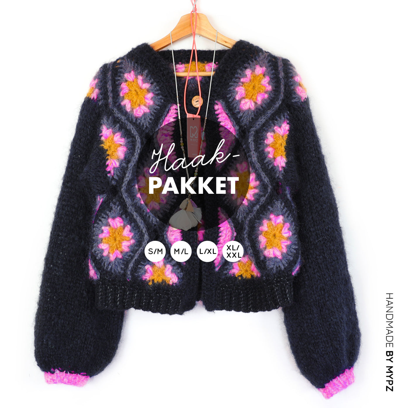 Crochet kit - MYPZ Masterpiece Cardigan Pink Star (ENG-NL)