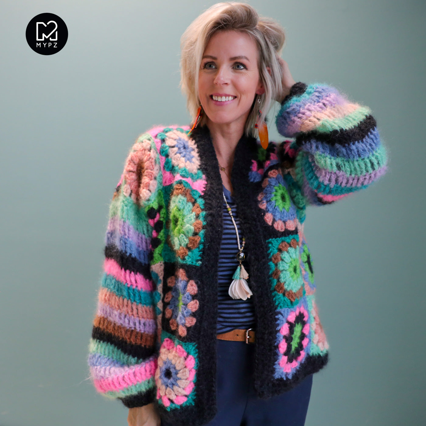 Haakpatroon - MYPZ Granny square Mohair vest Treasure (ENG-NL-DE)