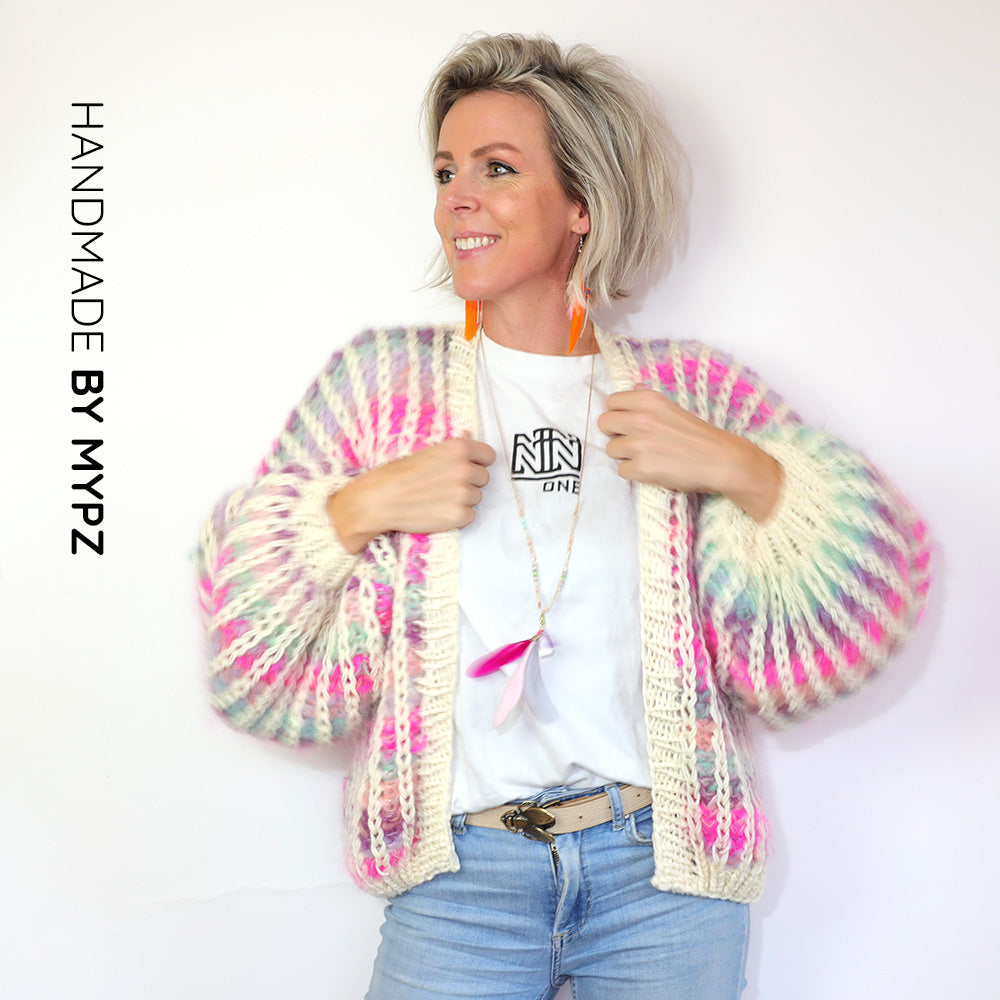 Breipakket – MYPZ Chunky Mohair Rib Vest Dusty-Pink No.12 (ENG-NL)