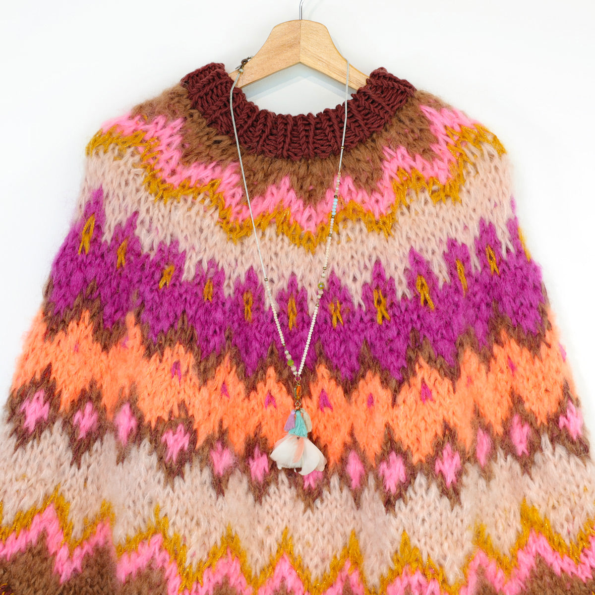 Breipatroon – MYPZ Chunky Topdown Mohair Poncho Brownberry No.12 (ENG-DE-NL-ES-FR-IT-DA-SV-NO)