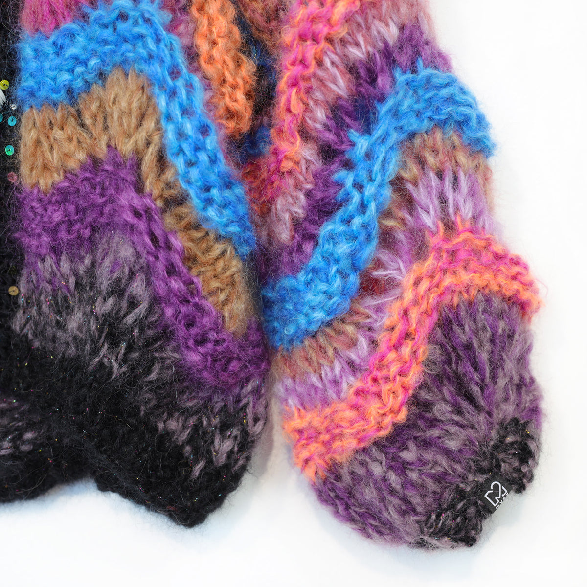Breipatroon - Kort grofgebreid mohairvest Maple Wave nr.12 (ENG-DE-NL-ES-FR-IT-DA-SV-NO)