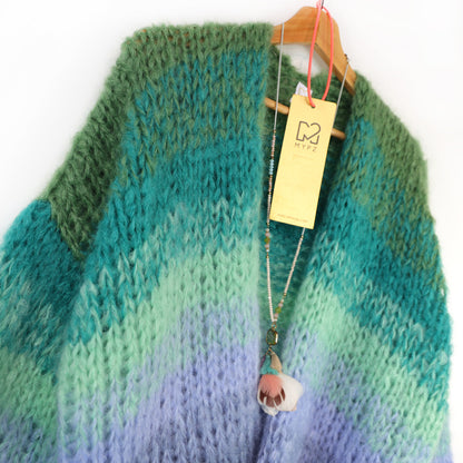 Knitting Kit – MYPZ Chunky Mohair Cardigan Mystic Lagoon No.15 (ENG-DE-NL-ES-FR-IT-DA-SV-NO) 