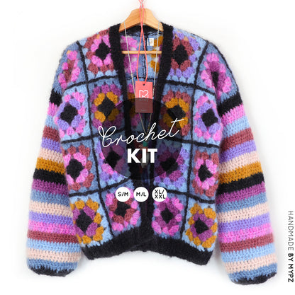 Crochet kit - MYPZ Granny square cardigan Lovestory (ENG-NL)