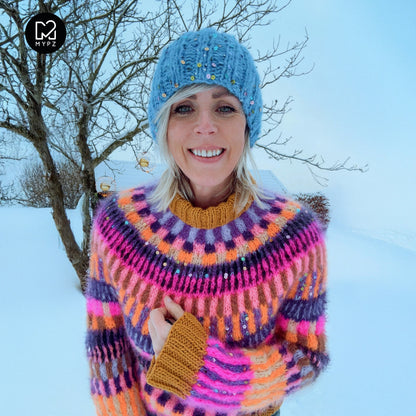Breipatroon – MYPZ top-down sweater Boho Firefly No6 (ENG-NL-DE)