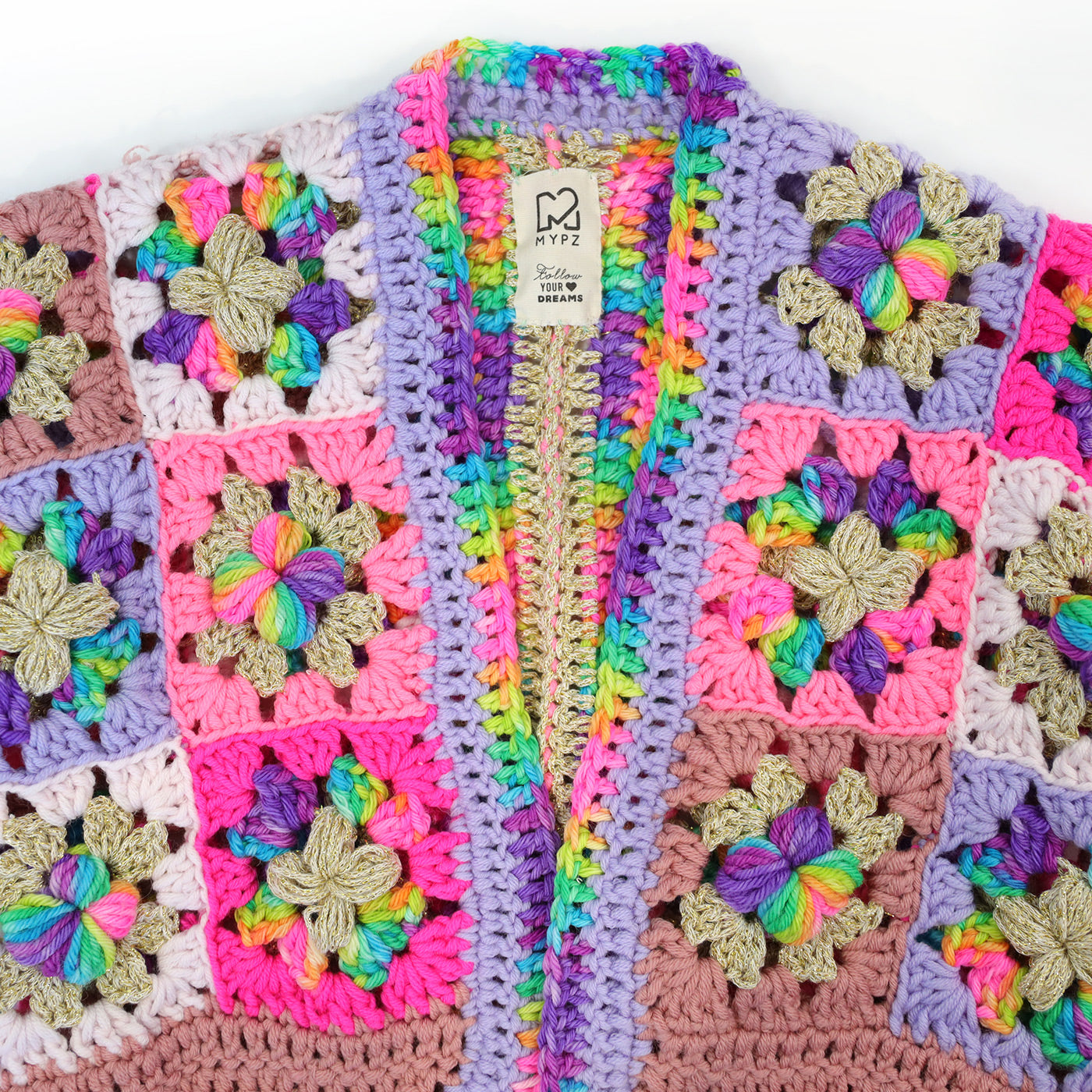 Crochet pattern - Flowergranny cardigan Maia for kids (ENG-NL)