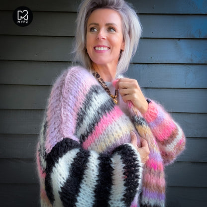 Breipakket – MYPZ Chunky Mohair Cardigan Funky Caramel No.15 (ENG-NL-DE)