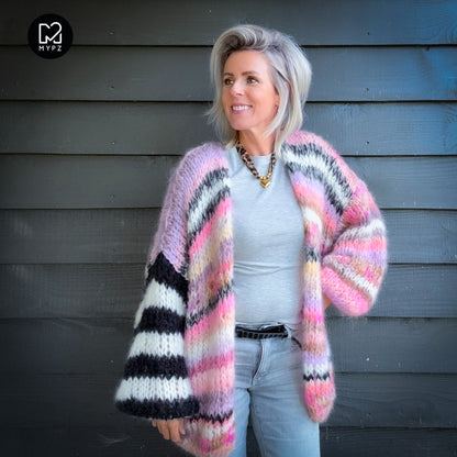 Breipakket – MYPZ Chunky Mohair Cardigan Funky Caramel No.15 (ENG-NL-DE)