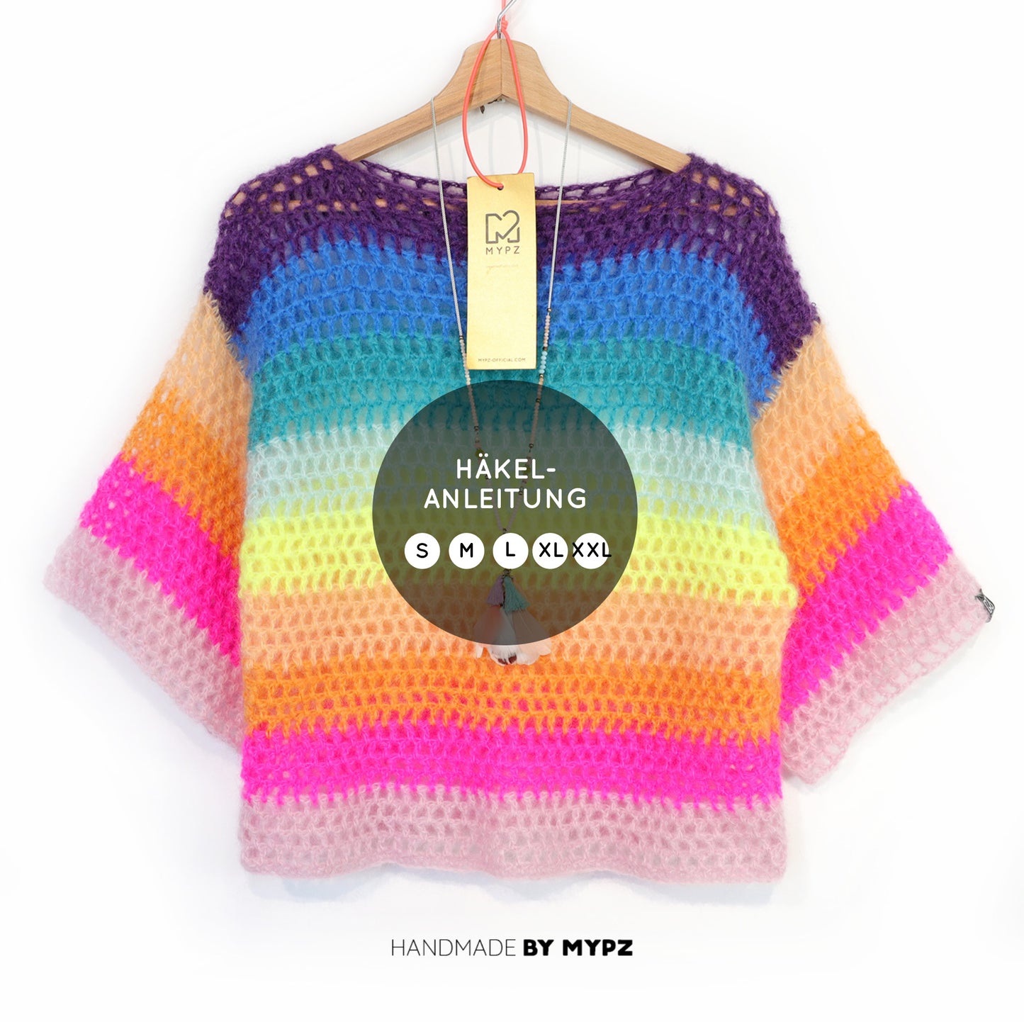 Haakpatroon – MYPZ gehaakte rainbow top (ENG-NL-DE)