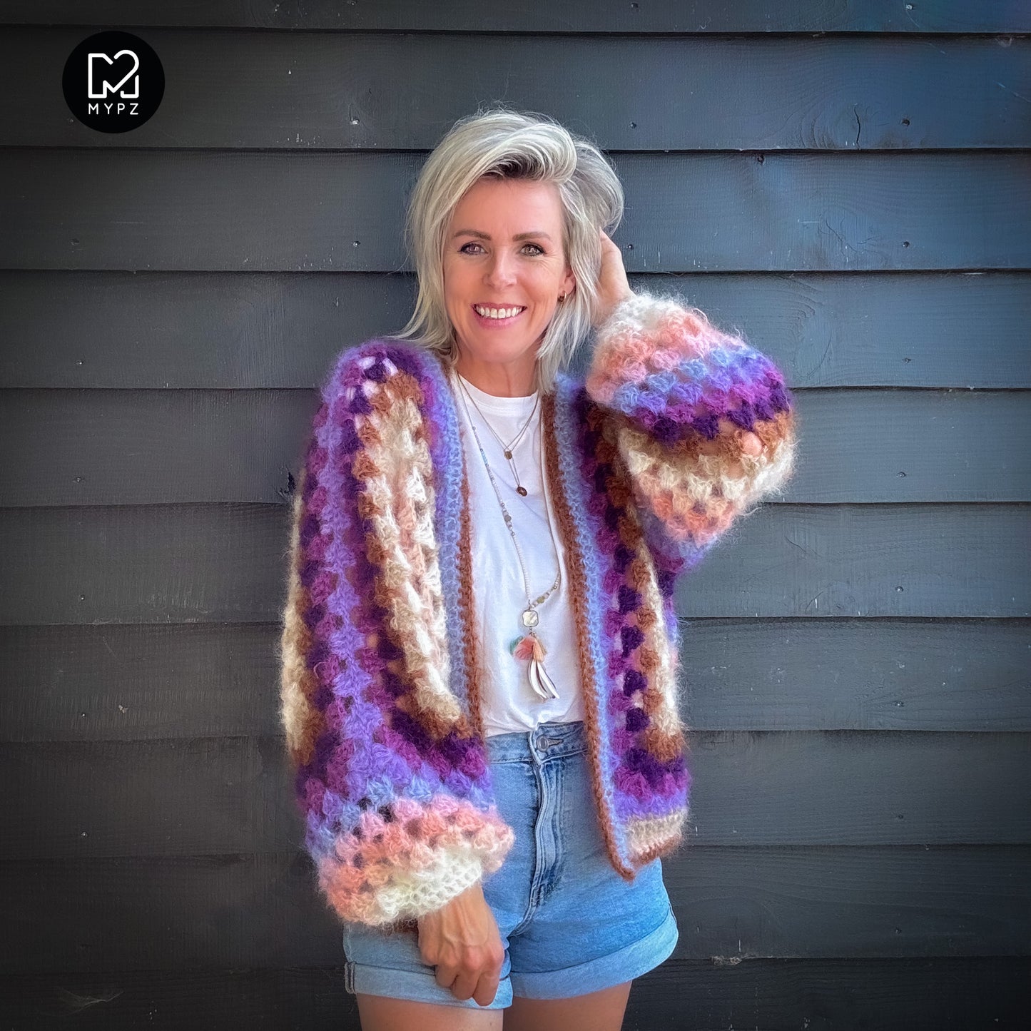 Crochet pattern - MYPZ Hexagon Cardigan Elise (ENG-NL-DE)