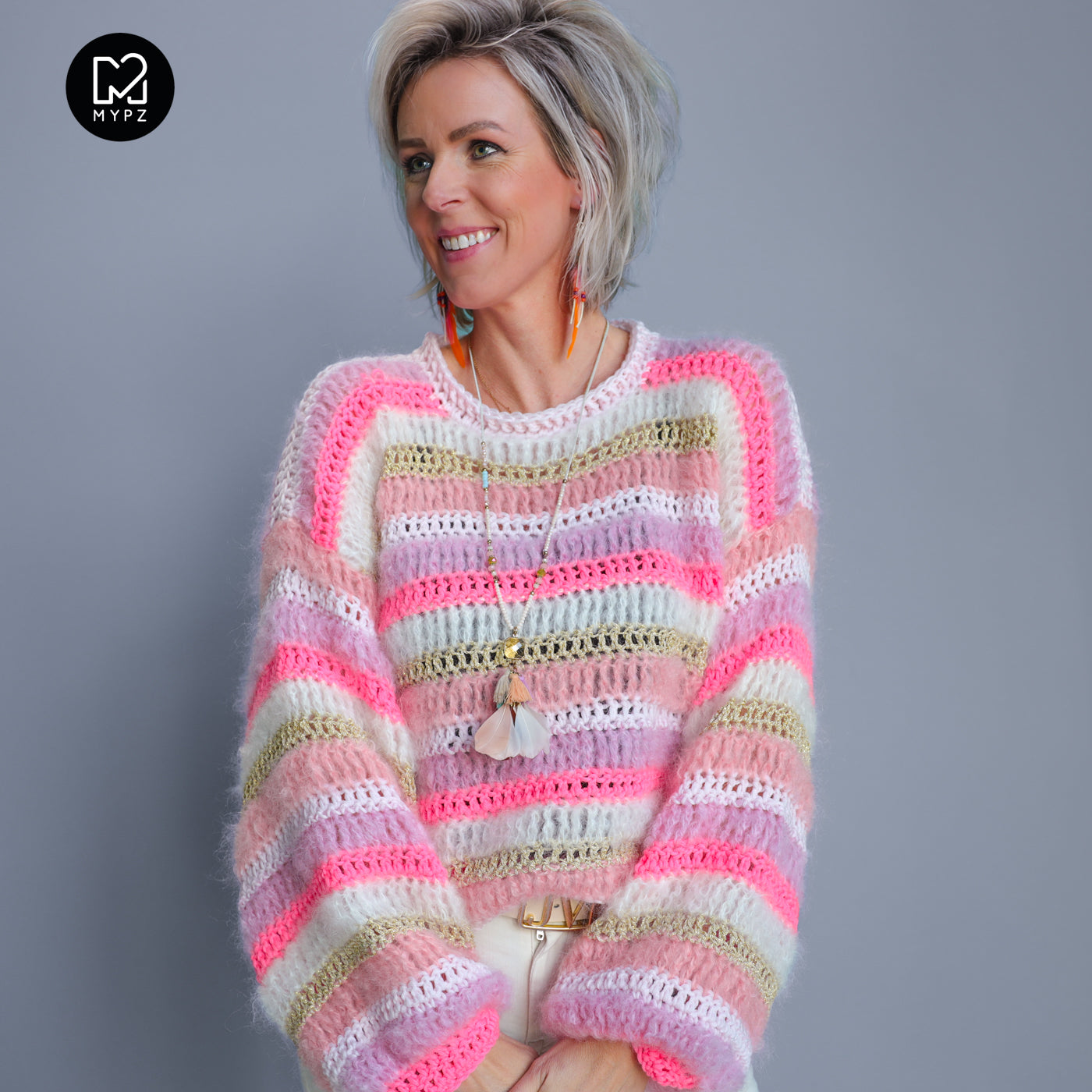 Crochet pattern – MYPZ Chunky pullover Jasmin (ENG-NL-DE)