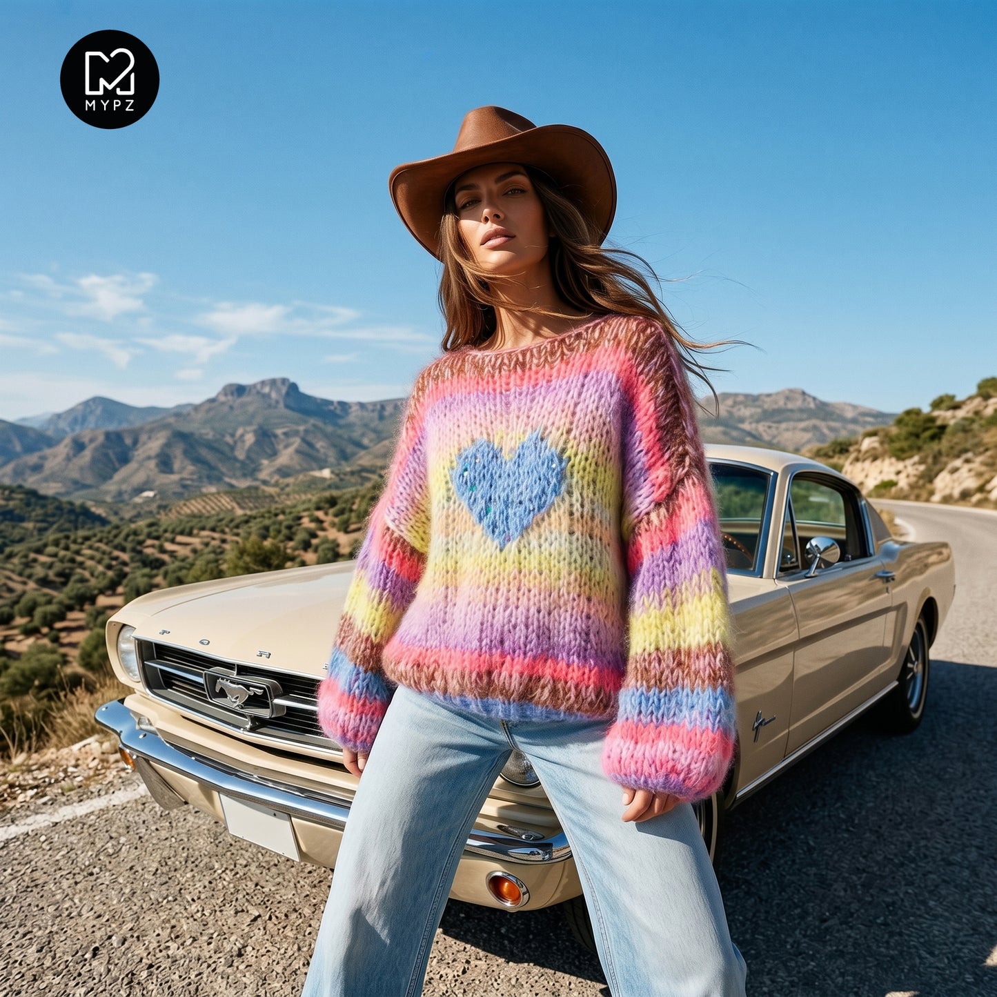 Breipakket – MYPZ korte Chunky Alpaca-Mohair trui Lake No15 (ENG-NL-DE)