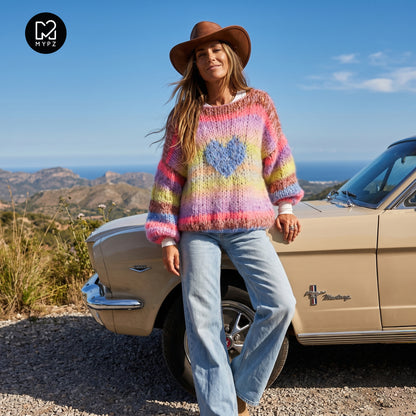 Breipakket – MYPZ korte Chunky Alpaca-Mohair trui Lake No15 (ENG-NL-DE)