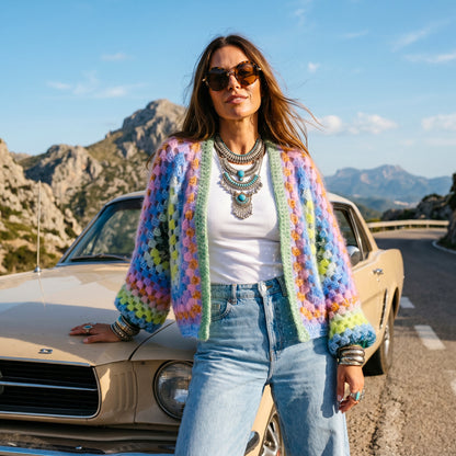 Haakpakket - MYPZ Hexagon Cardigan Lemon Garden (ENG-NL-DE)