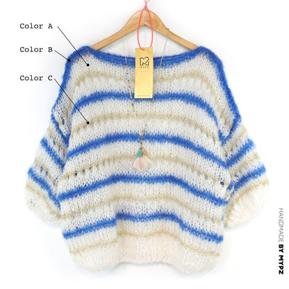 Ontwerp je eigen kit – Breipakket MYPZ Light Mohair Striped Top No10 (ENG-NL-DE)