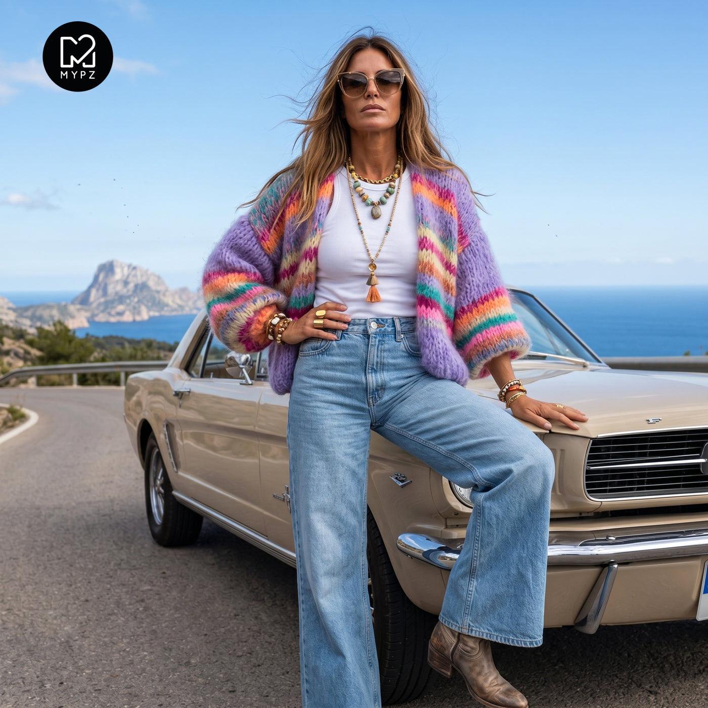 Breipakket – MYPZ kort Chunky Mohair vest Madeira No.15 (ENG-NL-DE)