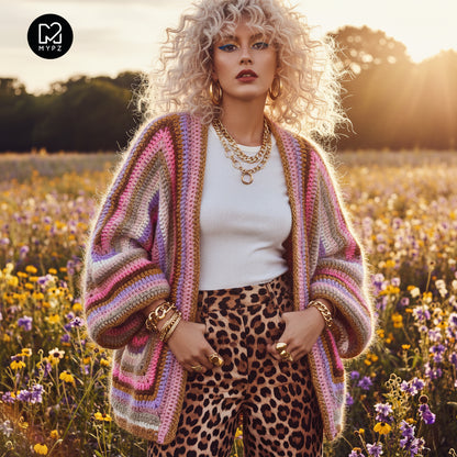 Haakpakket - MYPZ Hexagon Cardigan Moca Dreams (ENG-NL-DE)