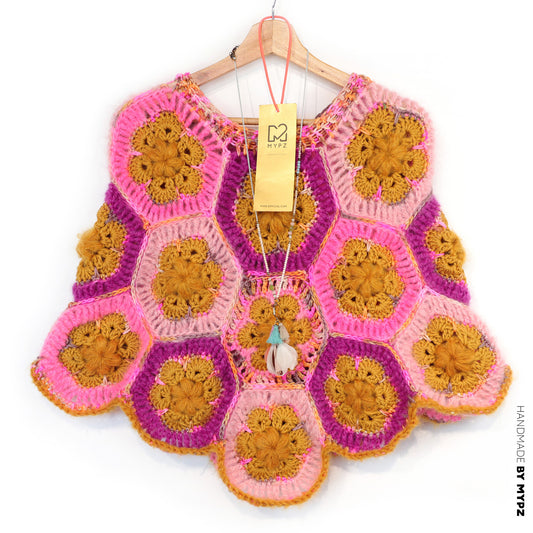 Haakpatroon - MYPZ Poncho Pecan (ENG-DE-NL-ES-FR-IT-DA-SV-NO)