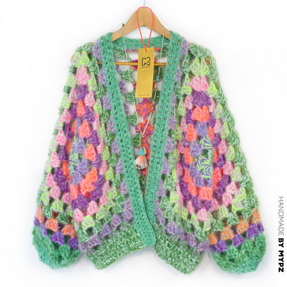 Breipakket - MYPZ Chunky Hexagon Cardigan Pistachio (ENG-NL-DE)