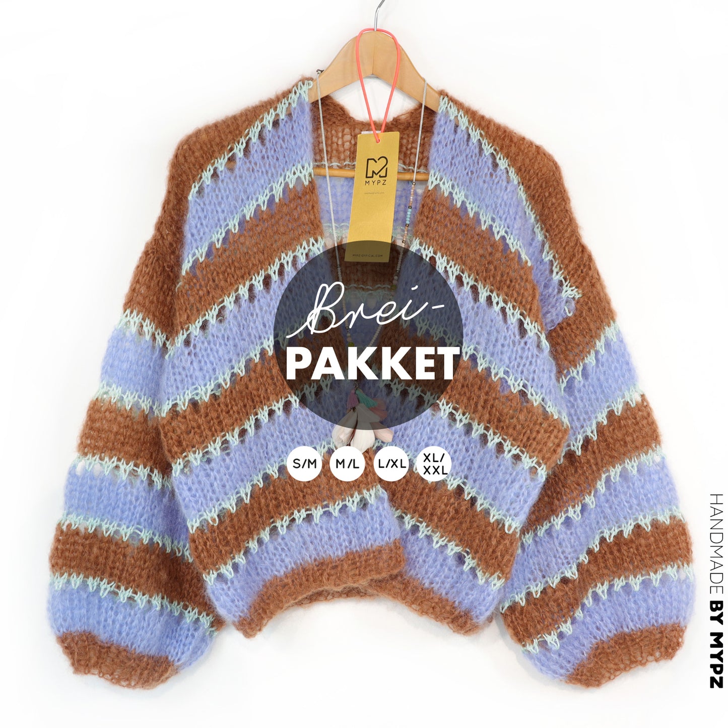 Breipakket – MYPZ Light Mohair vest Royal Coco No10 (ENG-NL-DE)
