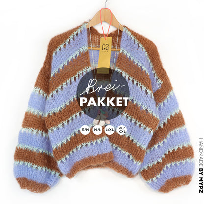 Breipakket – MYPZ Light Mohair vest Royal Coco No10 (ENG-NL-DE)