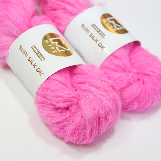 MYPZ Suri Silk DK – hand-dyed Neon Pink