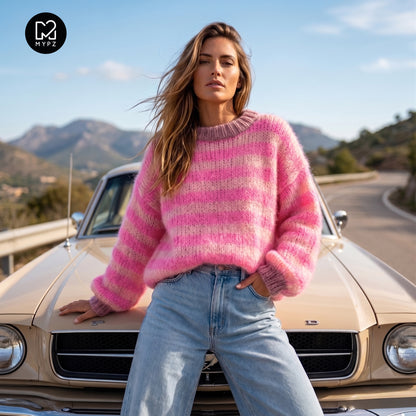 Knit pattern – MYPZ Light Mohair Pullover Sweet Bubblegum No8 (ENG-DE-NL)