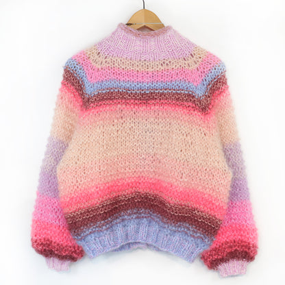 Breipakket – MYPZ top-down bomber cardigan Blush en Rouge No10 (ENG-NL-DE)
