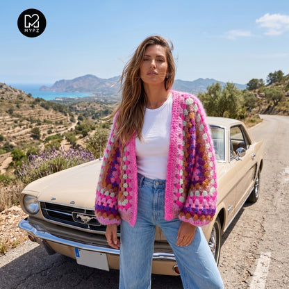 Haakpakket - MYPZ Hexagon Cardigan Violet Pop (ENG-NL-DE)