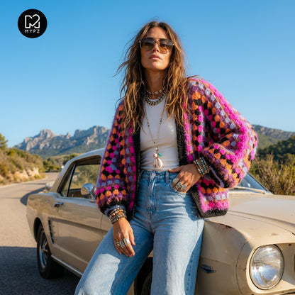 Haakpakket – MYPZ Hexagon Mohair Vest Wild (ENG-NL-DE)