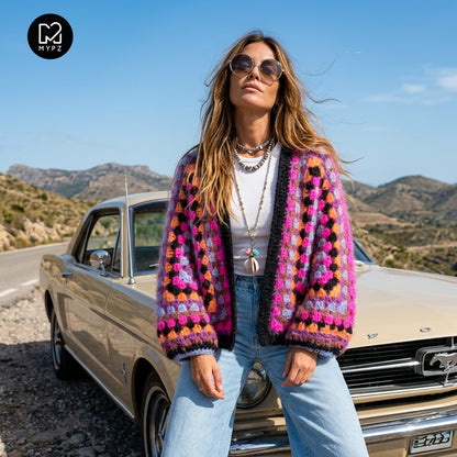 Haakpakket – MYPZ Hexagon Mohair Vest Wild (ENG-NL-DE)